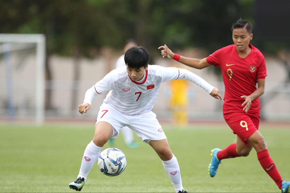 Thắng Indonesia 6-0, tuyển nữ Việt Nam vào bán kết SEA Games 30 ảnh 9