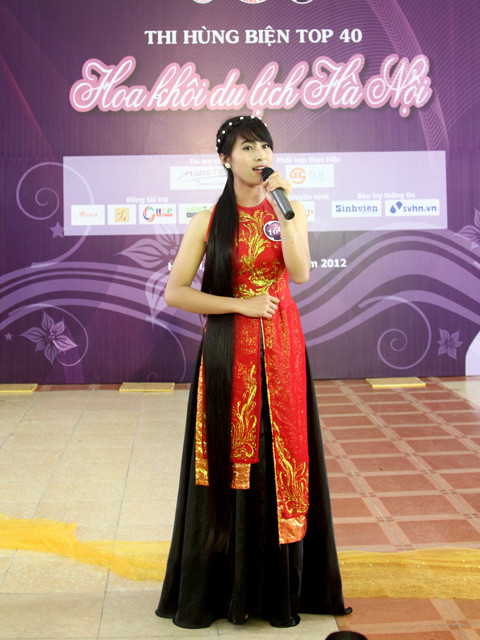 Thu Thảo duyên dáng với mái tóc dài tới 1,6m