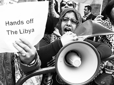 Biểu tình ở London phản đối cuộc chiến Libya. Biểu tình ở London phản đối cuộc chiến Libya