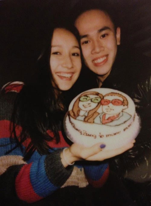 Ảnh hạnh phúc của Anna Trương và bạn trai.