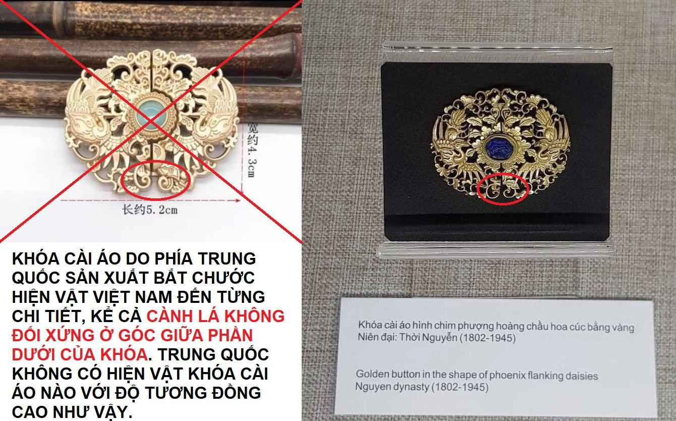 Cài áo được sap chép tỉ mỉ từng chi tiết. (Nguồn ảnh: Thông tin Hình ảnh Cổ phong Việt) Cài áo được sap chép tỉ mỉ từng chi tiết. (Nguồn ảnh: Thông tin Hình ảnh Cổ phong Việt)