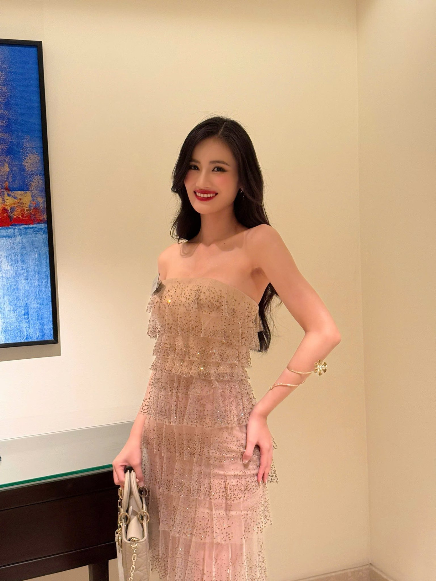 Ý Nhi trong các hoạt động của cuộc thi Miss World tại Ấn Độ.