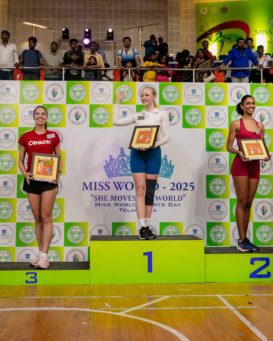 Ngày 17/5 đã diễn ra phần thi Người đẹp thể thao với chiến thắng thuộc về người đẹp Estonia - Eliise Randmaa. Ban tổ chức đã công bố cô giành tấm vé vào thẳng top 10 của khu vực châu Âu. Như vậy, đại diện Estonia là cô gái đầu tiên được vào thẳng top 40 trong chung kết Hoa hậu Thế giới 2025 diễn ra ngày 31/5.