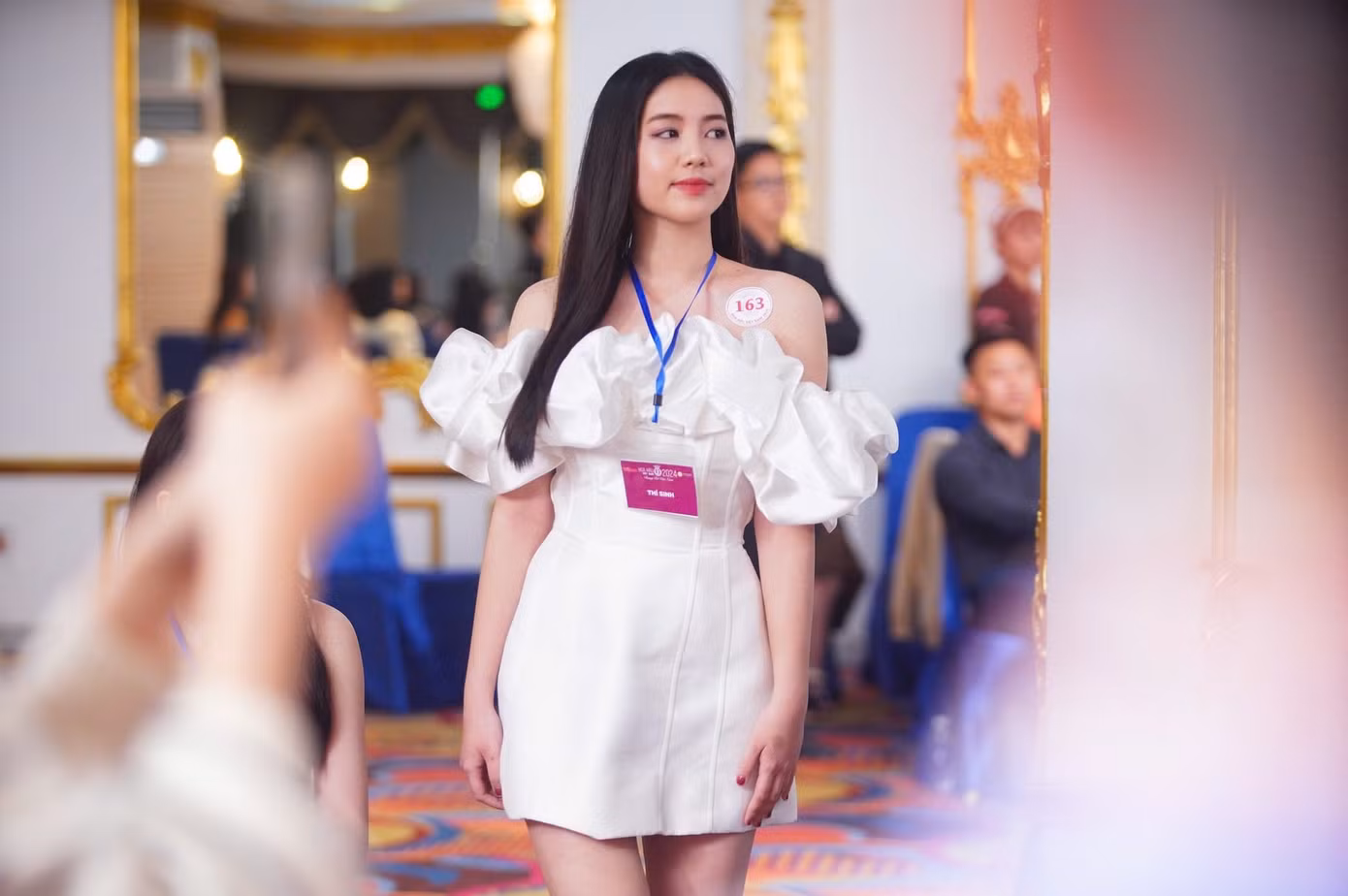 "Là một người lính Bộ đội Cụ Hồ, tôi đã được tôi luyện trong môi trường quân đội và rèn luyện với âm nhạc. Chính những trải nghiệm này đã giúp tôi quyết định thử thách bản thân qua cuộc thi Hoa hậu Việt Nam 2024", cô chia sẻ ở vòng sơ khảo phía Bắc Hoa hậu Việt Nam 2024.