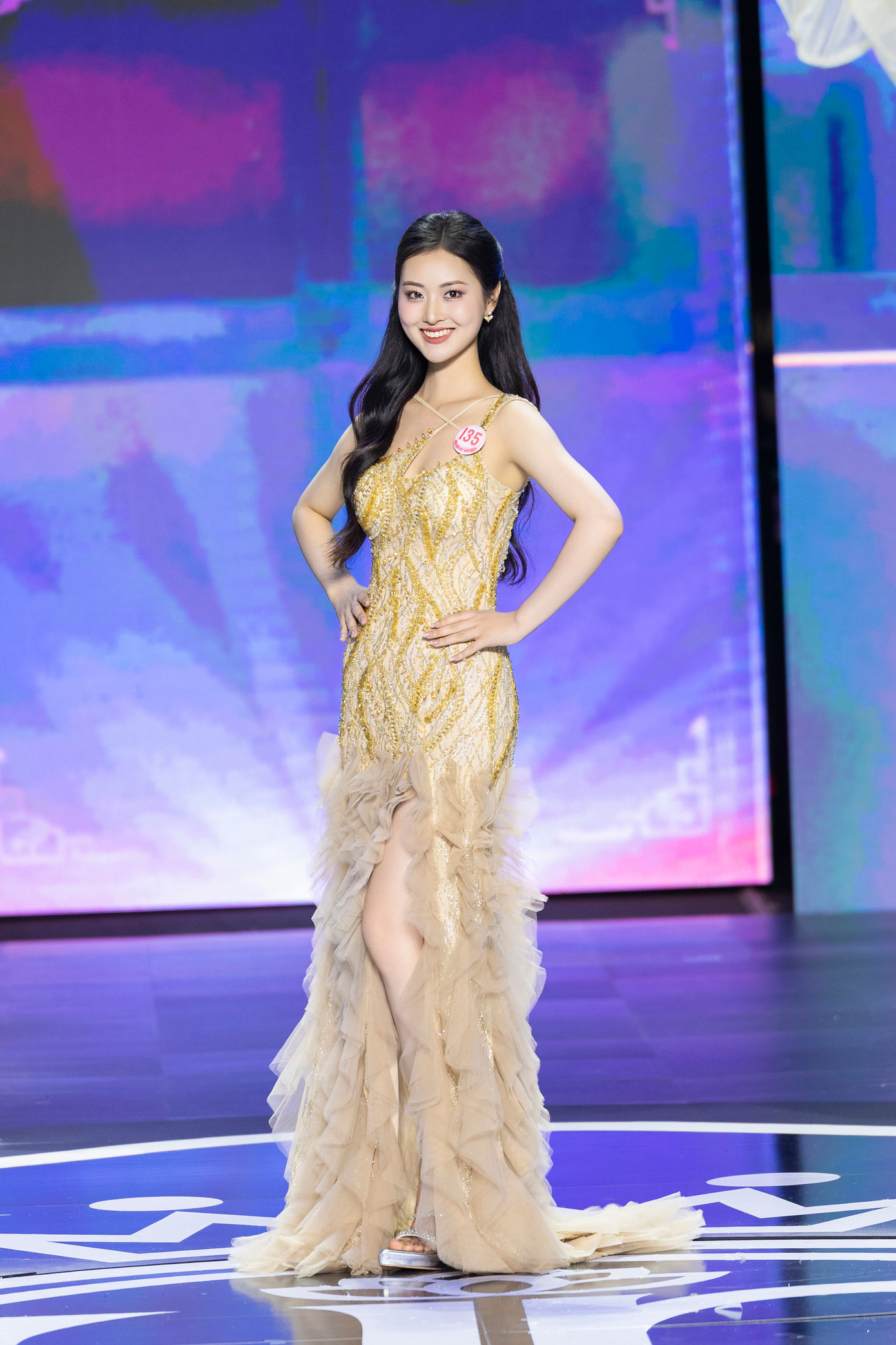 Thí sinh Hoàng Thị Tú Anh, SBD 135, sinh năm 2003, đến từ Nghệ An. Cô cao 1,68 m, nặng 48 kg, số đo ba vòng 75-58-92 cm. Cô đang là sinh viên năm thứ 4 tại Đại học Ngoại thương. Trước khi tham dự vòng sơ khảo, Tú Anh tích cực giảm cân trong vòng 3 tháng, từ 55 kg xuống còn hơn 49 kg. Tú Anh có sở trường về thơ ca và múa.