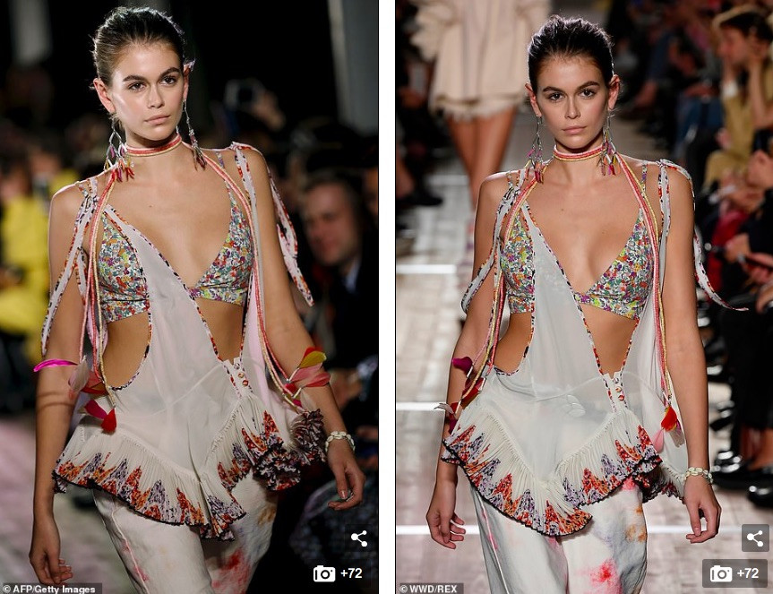 Con gái Cindy Crawford mặc nội y khoe ngực đầy, eo thon hút mắt trên sàn catwalk ảnh 3