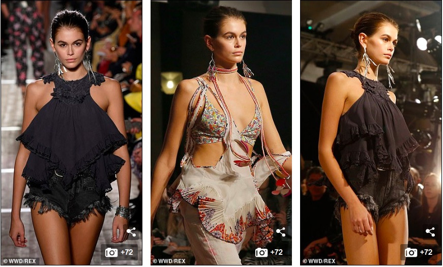 Con gái Cindy Crawford mặc nội y khoe ngực đầy, eo thon hút mắt trên sàn catwalk ảnh 6