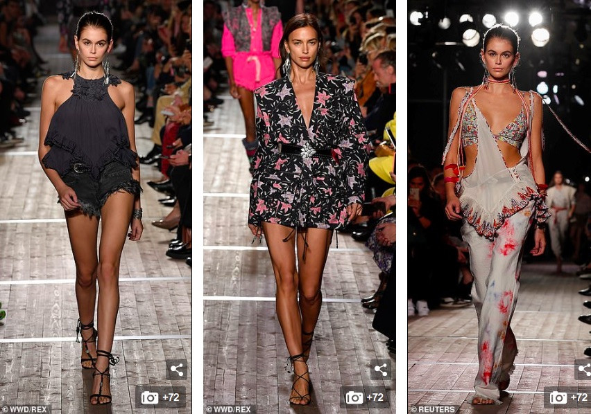 Con gái Cindy Crawford mặc nội y khoe ngực đầy, eo thon hút mắt trên sàn catwalk ảnh 4