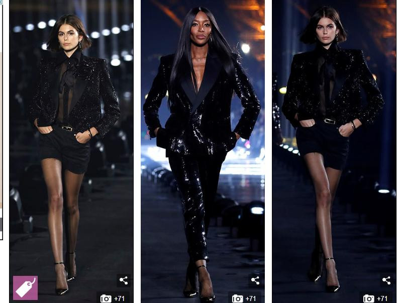 Con gái Cindy Crawford để ngực trần catwalk cùng 'báo đen' Naomi Campbell ảnh 1