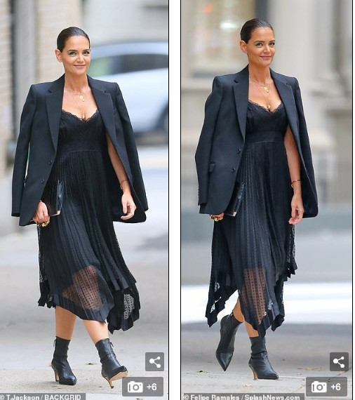 Hậu chia tay Jamie Foxx, Katie Holmes quyến rũ bất ngờ với váy xẻ ngực sâu ảnh 2