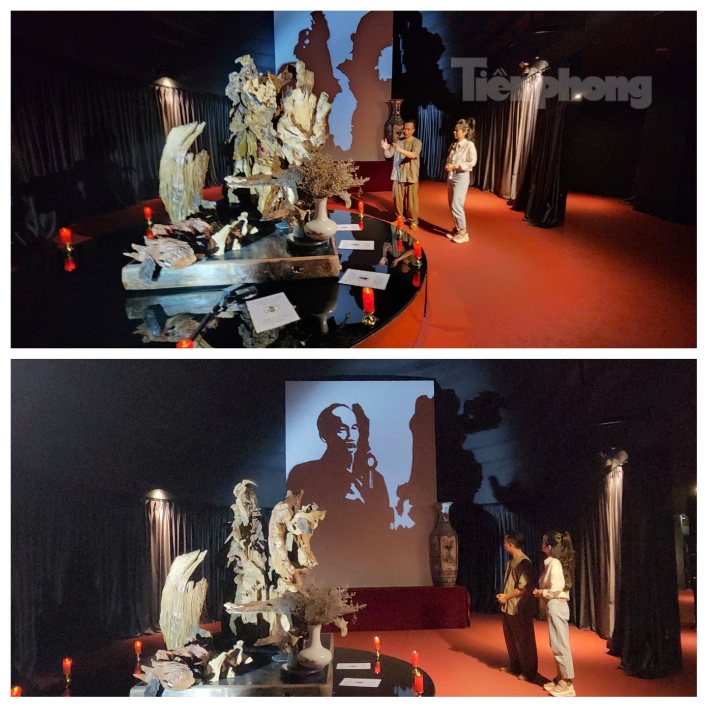 Tác phẩm Tự hào Việt Nam, hiện được trưng bày tại khu triển lãm, sử dụng thủ pháp Di hình hoán ảnh, tức trên cùng một khối gỗ, khi xoay ở các hướng khác nhau sẽ tạo nên những hình ảnh khác nhau. Ví dụ sau khi xoay khối gỗ đầu tiên sẽ hiện ra hình ảnh cờ đỏ sao vàng. Tiếp tục xoay khối gỗ sẽ hiện hình ảnh cờ Đảng, rồi bản đồ Việt Nam hình chữ S. Cuối cùng là hình ảnh Chủ tịch Hồ Chí Minh đọc Bản Tuyên ngôn độc lập.