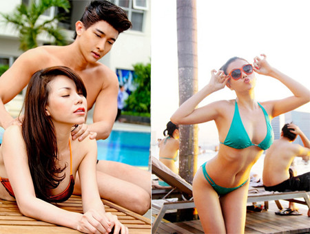 Người đẹp gốc Cà Mau liên tiếp có những pha khoe thân nóng mắt