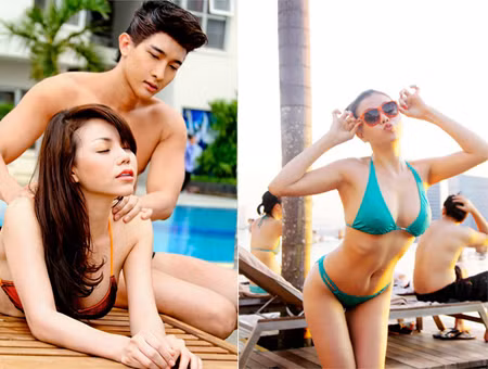 Người đẹp gốc Cà Mau liên tiếp có những pha khoe thân nóng mắt