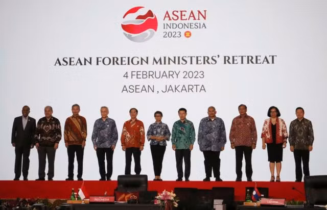 Các bộ trưởng ngoại giao ASEAN trong kỳ họp ở Jakarta vào tháng 2 năm nay. (Ảnh: VNA) Các bộ trưởng ngoại giao ASEAN trong kỳ họp ở Jakarta vào tháng 2 năm nay. (Ảnh: VNA)