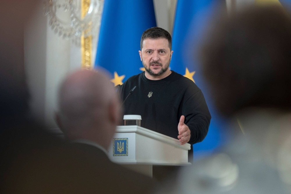 Tổng thống Ukraine Volodymir Zelensky. (Ảnh: Bloomberg)