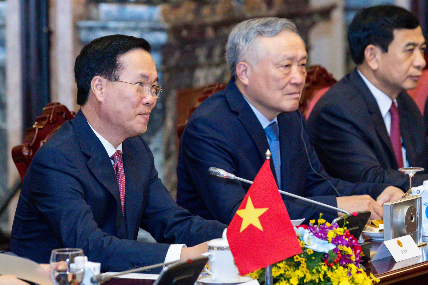 Chủ tịch nước Võ Văn Thưởng tại cuộc hội kiến. (Ảnh: Phong Sơn) Chủ tịch nước Võ Văn Thưởng tại cuộc hội kiến. (Ảnh: Phong Sơn)