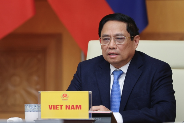 Thủ tướng Phạm Minh Chính phát biểu tại hội nghị. (Ảnh: VGP)