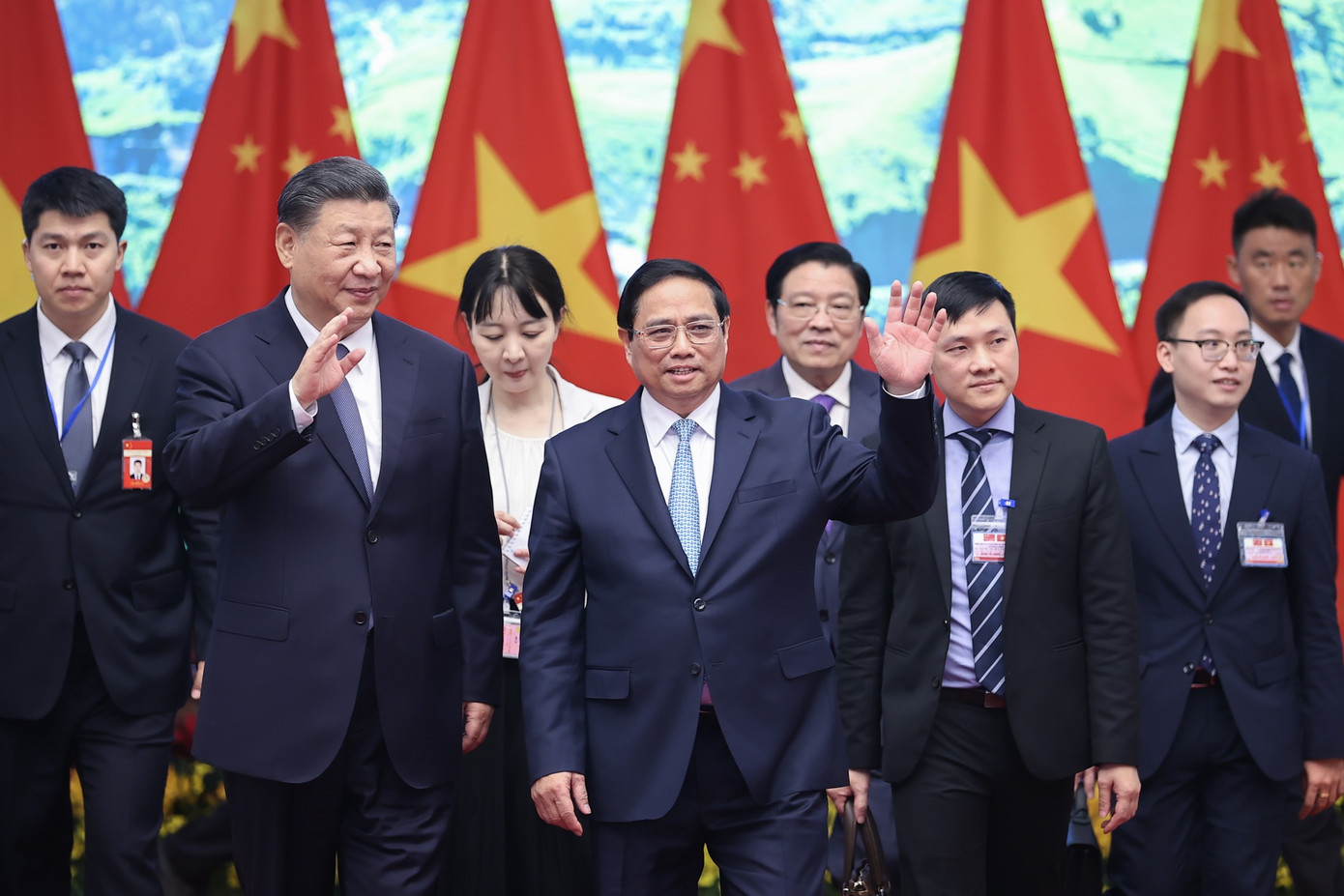 Hợp tác kinh tế là một trong những lĩnh vực trọng tâm trong quan hệ Đối tác Hợp tác Chiến lược toàn diện Việt Nam - Trung Quốc. (Ảnh: Nhật Bắc) Hợp tác kinh tế là một trong những lĩnh vực trọng tâm trong quan hệ Đối tác Hợp tác Chiến lược toàn diện Việt Nam - Trung Quốc. (Ảnh: Nhật Bắc)