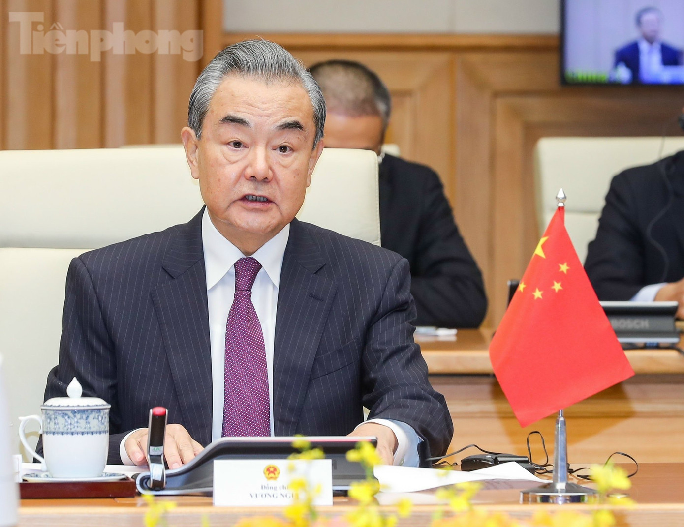 Bộ trưởng Ngoại giao Trung Quốc Vương Nghị tại cuộc họp. (Ảnh: Như Ý) Bộ trưởng Ngoại giao Trung Quốc Vương Nghị tại cuộc họp. (Ảnh: Như Ý)