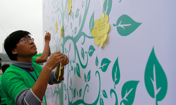 Nhiều chia sẻ,ước mơ của các bạn trẻ đã gắn lên 