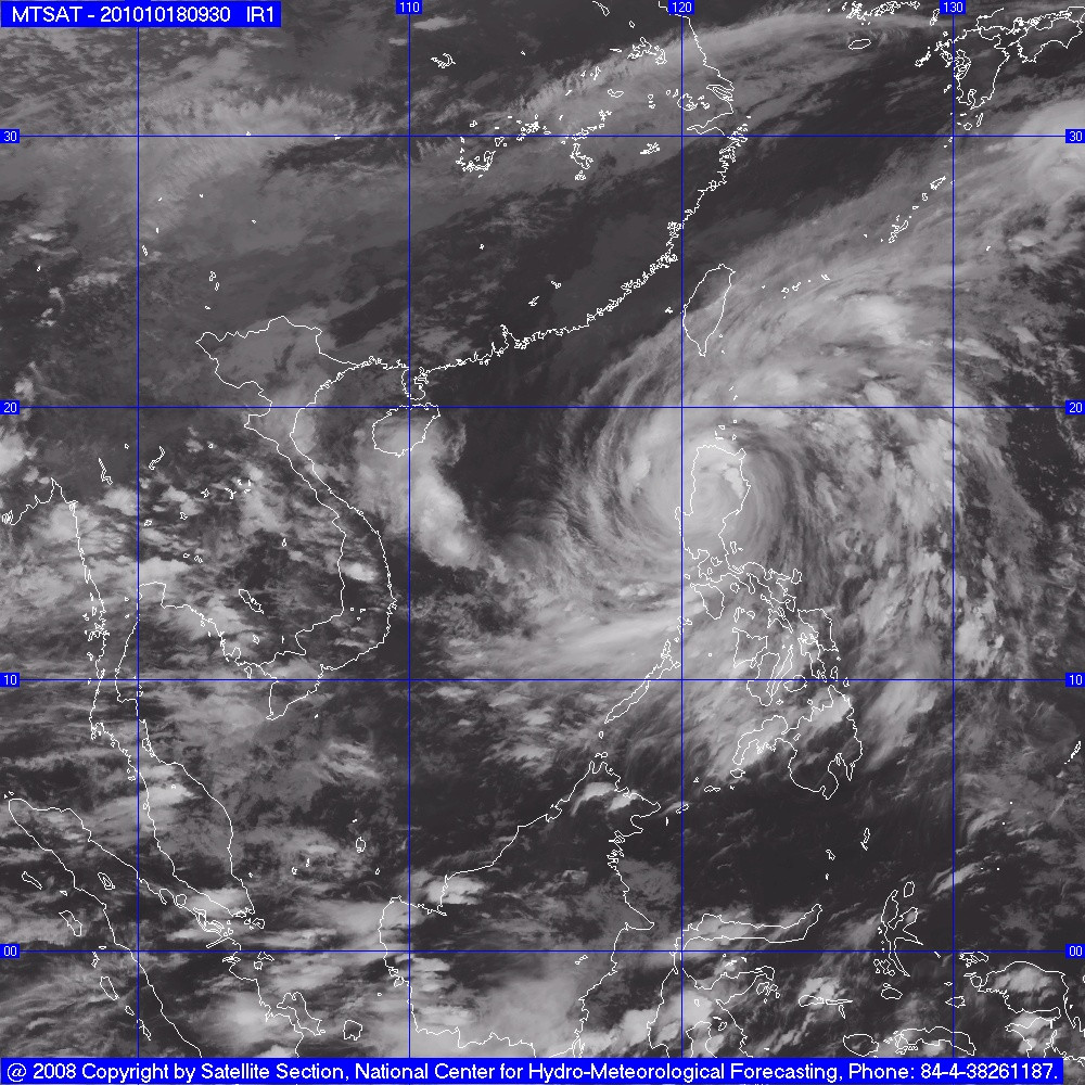 Ảnh vệ tinh siêu bão Magi
