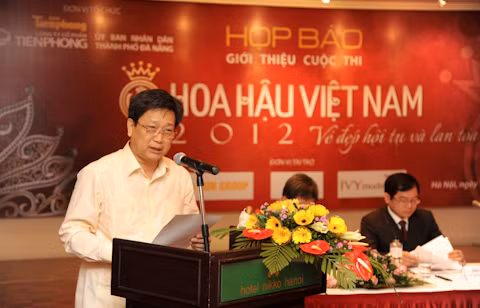 Ông Hồ Anh Tuấn - Thứ trưởng bộ Văn hóa Thể thao Du lịch, trưởng ban chỉ đạo cuộc thi Hoa hậu Việt Nam 2012. Ảnh: N.C.Khanh
