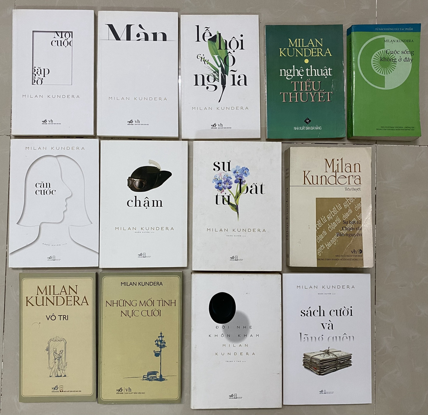 Nhiều tác phẩm nổi tiếng của Milan Kundera được dịch sang tiếng Việt.