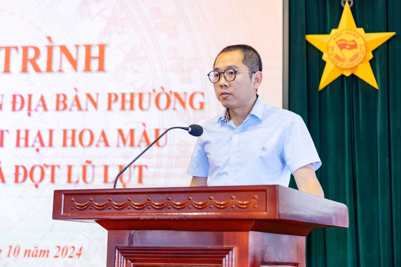 Ông Trần Quốc Toản - Giám đốc Khu đô thị quốc tế Ciputra Hanoi phát biểu tại buổi gặp mặt.