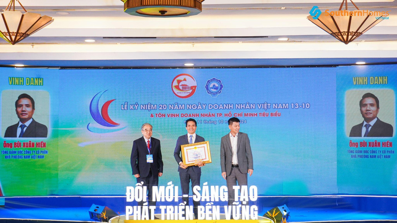 Ông Bùi Hiền - Tổng Giám đốc Southern Group - vinh dự nhận danh hiệu Doanh nhân Tiêu biểu TP. HCM 2024