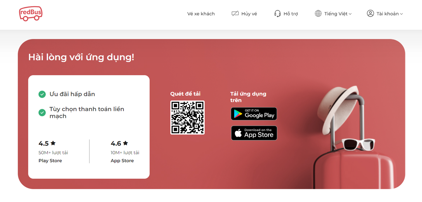 Ứng dụng redBus đã có mặt trên nhiều nền tảng khác nhau - Nguồn: redBus.vn. Ứng dụng redBus đã có mặt trên nhiều nền tảng khác nhau - Nguồn: redBus.vn.