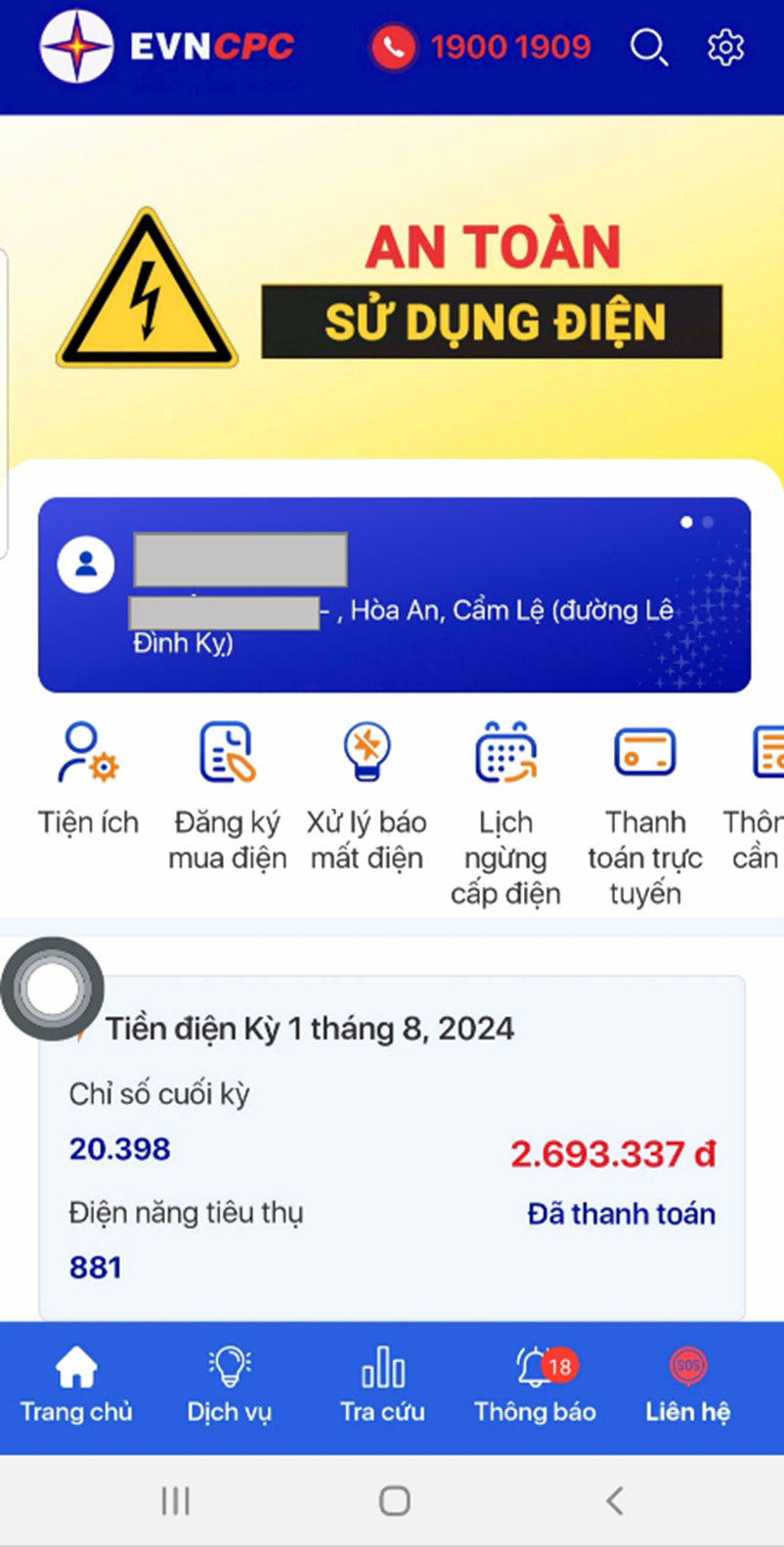 Banner tuyên truyền an toàn sử dụng điện trên ứng dụng EVNCPC CSKH. Banner tuyên truyền an toàn sử dụng điện trên ứng dụng EVNCPC CSKH.