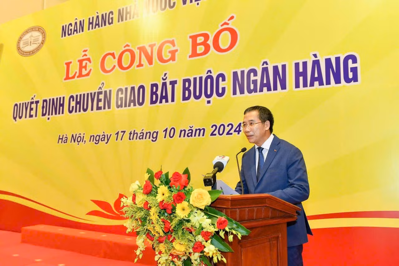 Ông Lưu Trung Thái - Chủ tịch HĐQT MB phát biểu tại buổi lễ