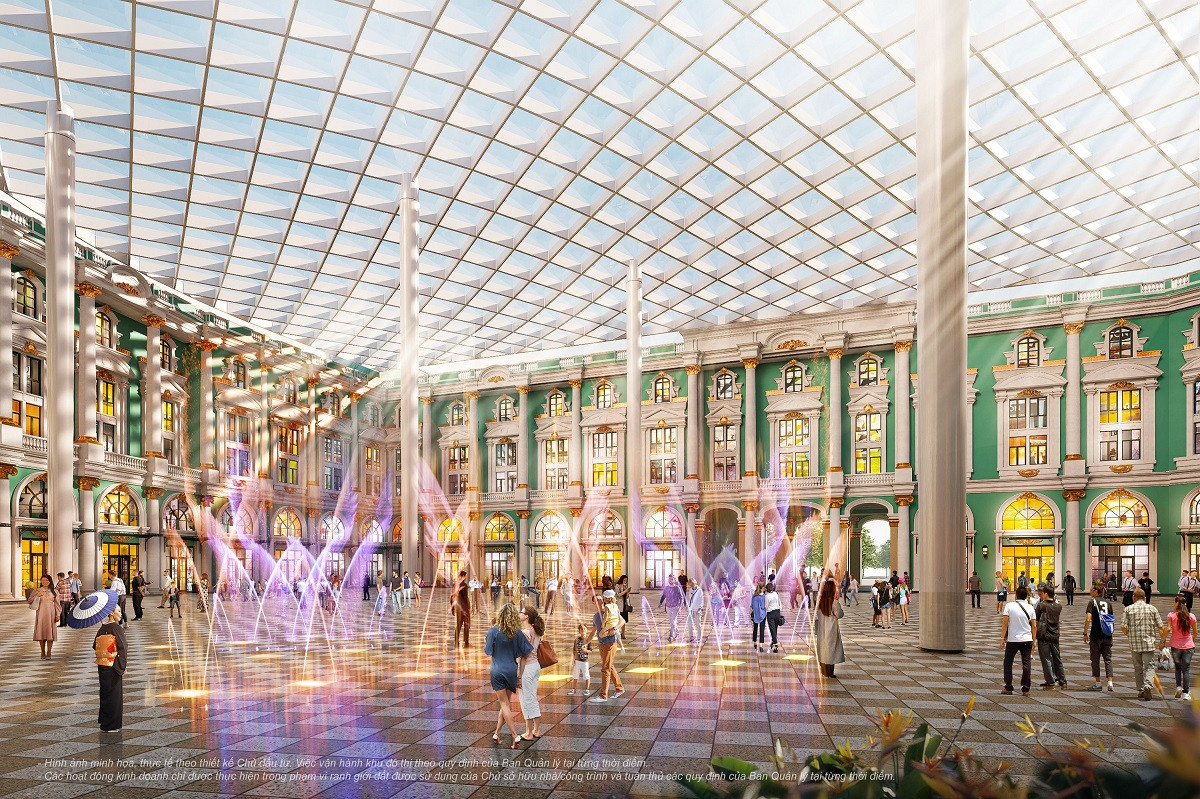 Tâm điểm của tổ hợp là không gian công cộng và tổ chức sự kiện, thương mại trong nhà dành cho cư dân khu đô thị và du khách hiện đại bậc nhất Quảng Ninh