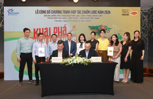 Cục Du lịch Quốc gia Việt Nam và Nestlé Việt Nam ký thỏa thuận hợp tác chiến lược năm 2024 nhằm thúc đẩy du lịch, văn hóa, ẩm thực Việt Nam Cục Du lịch Quốc gia Việt Nam và Nestlé Việt Nam ký thỏa thuận hợp tác chiến lược năm 2024 nhằm thúc đẩy du lịch, văn hóa, ẩm thực Việt Nam
