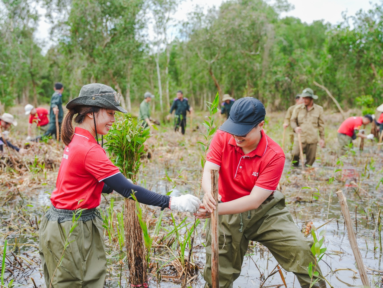 Mỗi cây tràm nội (tràm cừ) trồng mới là một sự chung sức nỗ lực của J&amp;T Express để kiến tạo mảng xanh hướng đến phát triển bền vững