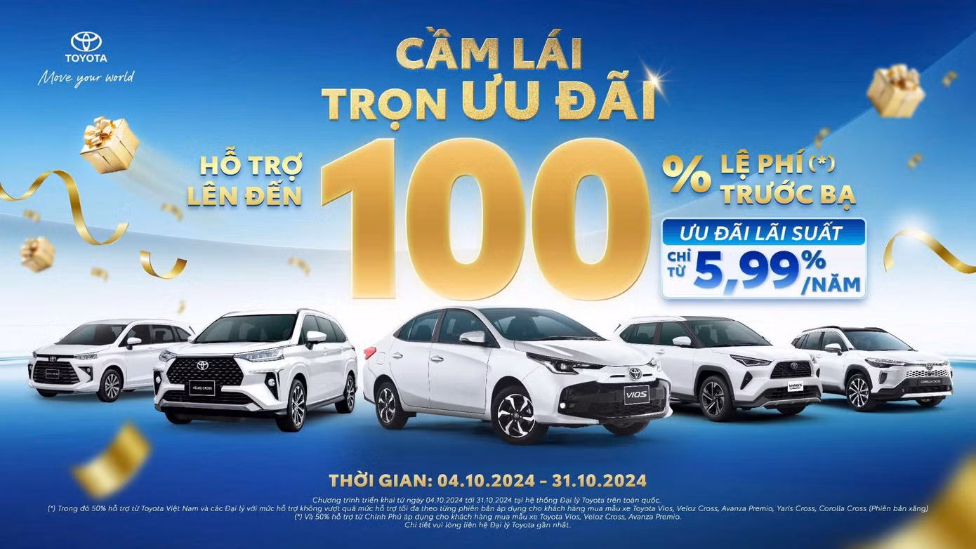 Chương trình ưu đãi hấp dẫn dành cho 5 năm xe của Toyota