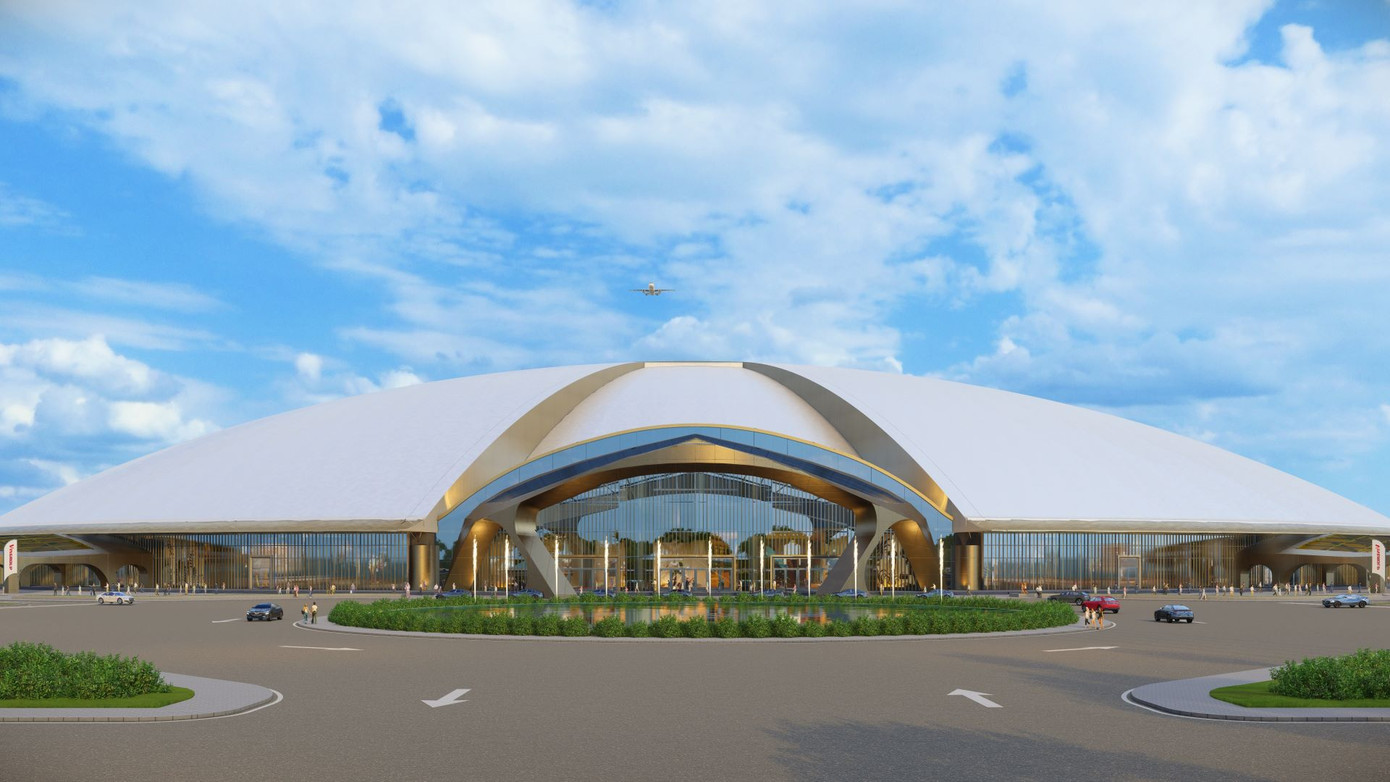 Các chuyên gia thiết kế đã khéo léo khi biến đầu Thần Kim Quy trở thành sảnh chính của khu triển lãm trong nhà. Thiết kế hình vòm cũng tạo sự mềm mại, thanh thoát, như cánh tay đang dang rộng để chào đón du khách trong và ngoài nước.