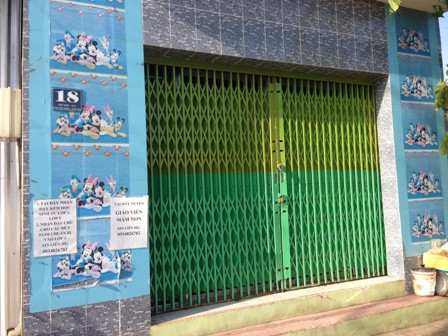 Cơ sở mầm non tư thục Phương Anh đã ngưng hoạt động. Ảnh: Dân Trí