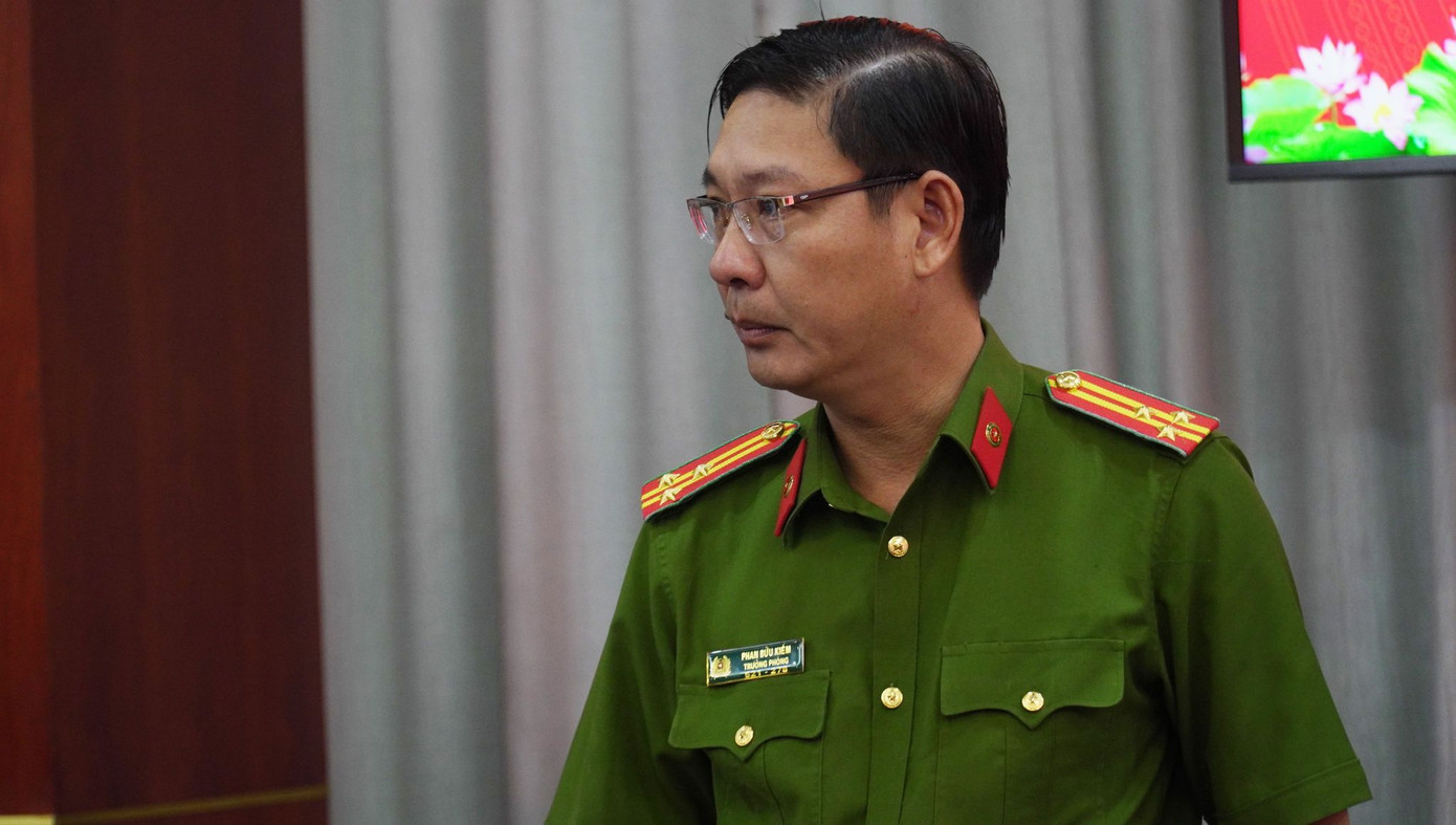 Đại diện Công an tỉnh Cà Mau thông tin tại buổi họp báo quý 2/2024. Đại diện Công an tỉnh Cà Mau thông tin tại buổi họp báo quý 2/2024.