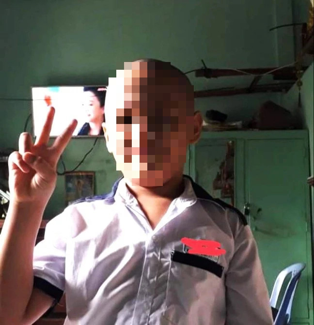 Cháu Đ trước khi mất tích.