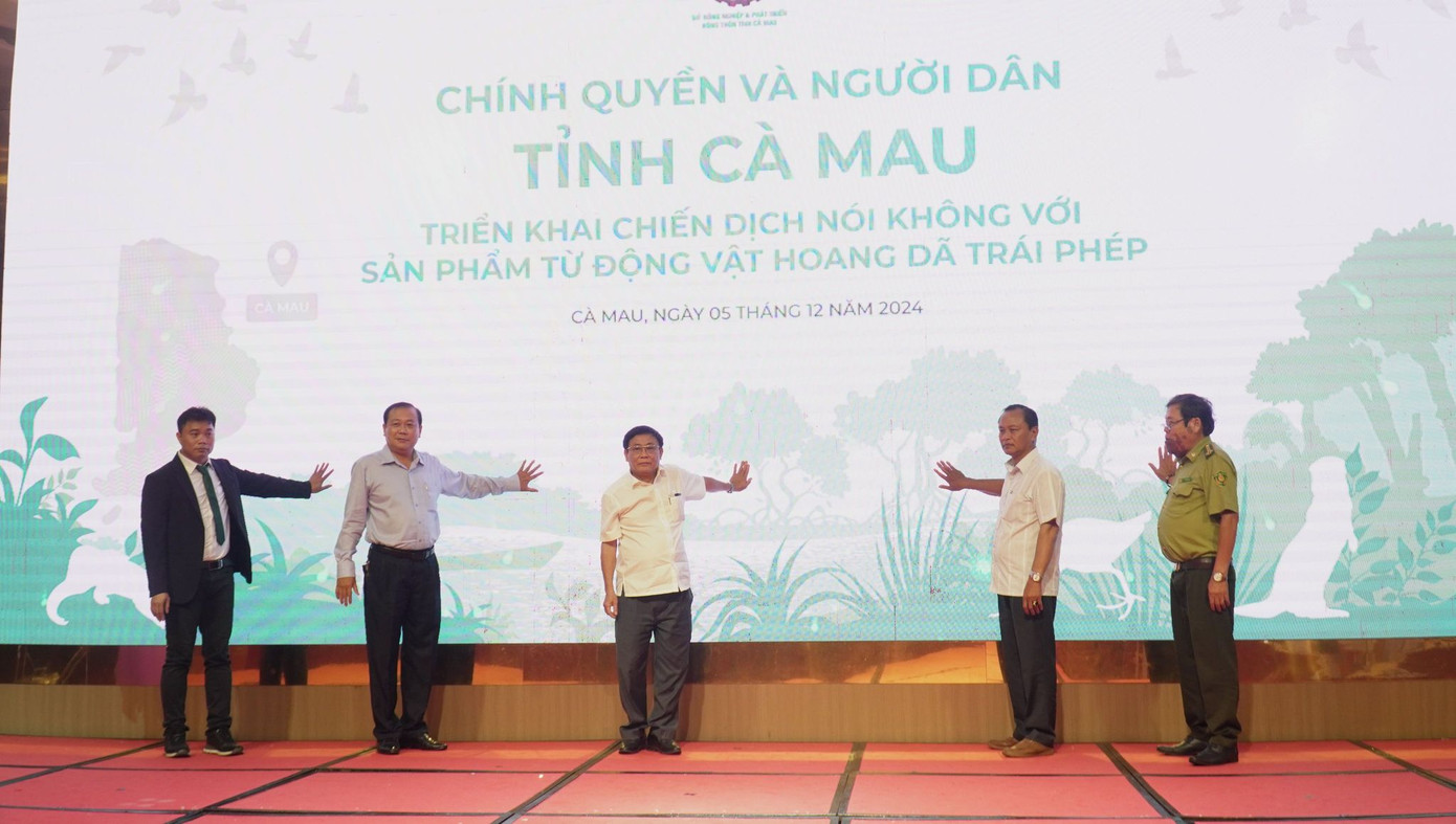 Các đơn vị có liên quan tại Cà Mau khởi động chương trình nói không với động vật hoang dã trái phép Các đơn vị có liên quan tại Cà Mau khởi động chương trình nói không với động vật hoang dã trái phép