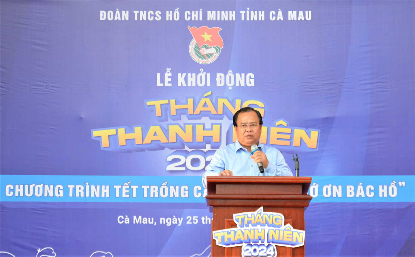 Ông Nguyễn Minh Luân - Phó Chủ tịch UBND tỉnh Cà Mau phát biểu chỉ đạo tại buổi lễ. Ông Nguyễn Minh Luân - Phó Chủ tịch UBND tỉnh Cà Mau phát biểu chỉ đạo tại buổi lễ.