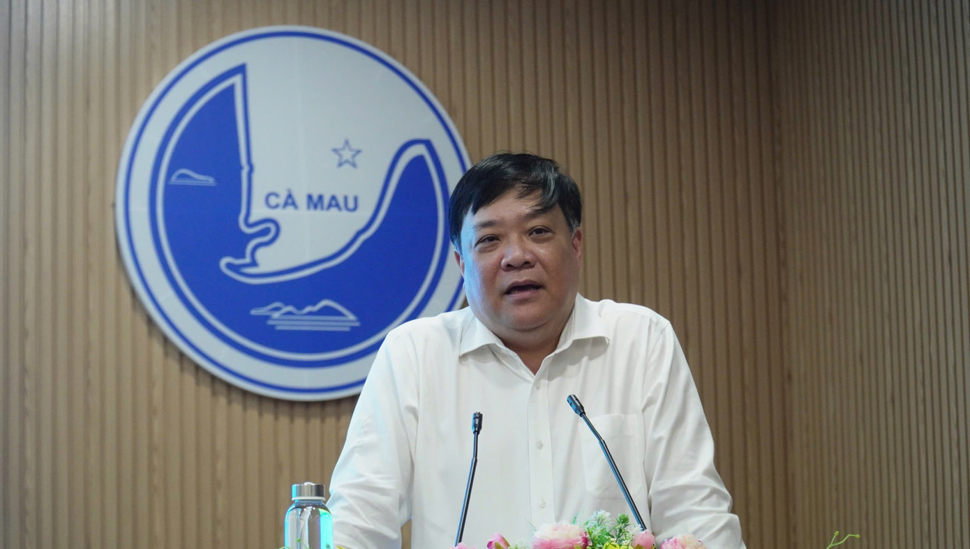 Ông Phạm Thành Ngại - Chủ tịch UBND tỉnh Cà Mau phát biểu khai mạc tại hội nghị.