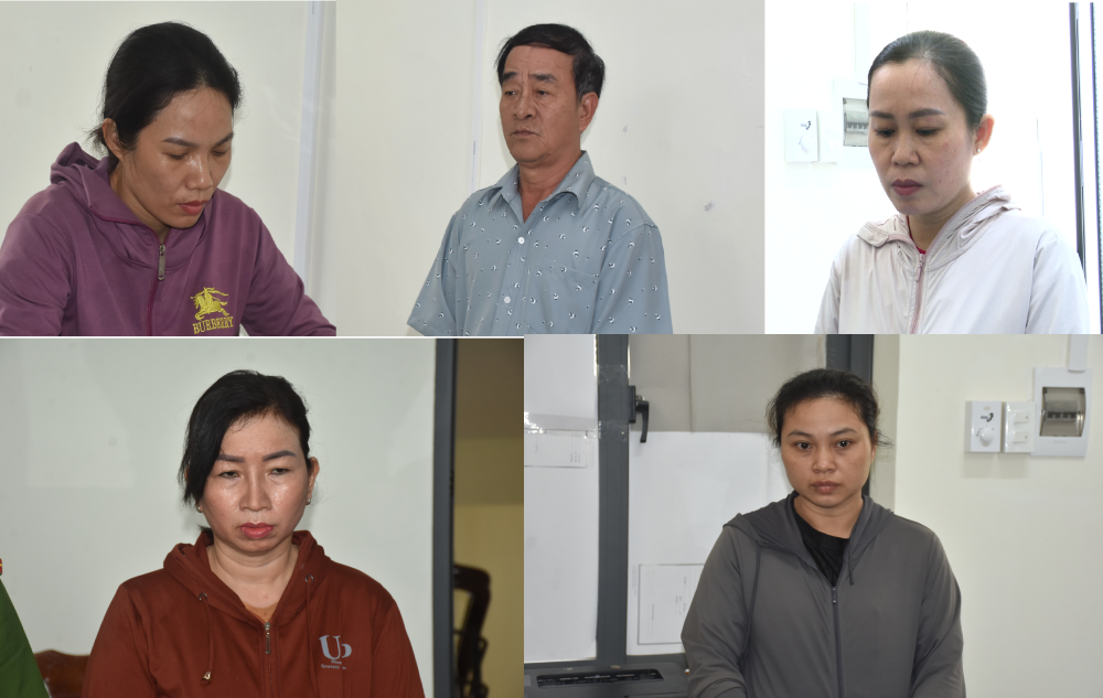 Các đối tượng bị cơ quan CSĐT khởi tố, cấm khỏi đi nơi cư trú.