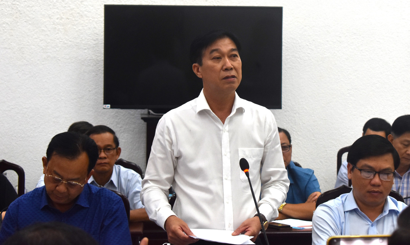 Ông Nguyễn Bình Thuận, Giám đốc Sở Tài nguyên và Môi trường tỉnh Bạc Liêu thông tin tại buổi họp báo quý I. Ông Nguyễn Bình Thuận, Giám đốc Sở Tài nguyên và Môi trường tỉnh Bạc Liêu thông tin tại buổi họp báo quý I.