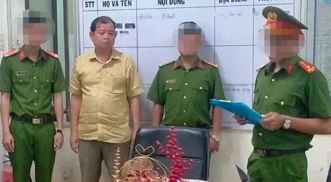 Bị can Nguyễn Hạnh Phúc thời điểm bị bắt. Bị can Nguyễn Hạnh Phúc thời điểm bị bắt.