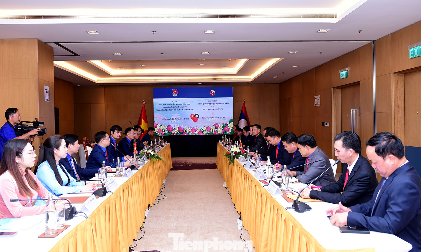 Quang cảnh buổi tọa đàm đoàn đại biểu cấp cao T.Ư Đoàn hai nước Việt Nam và Lào. Ảnh: Xuân Tùng Quang cảnh buổi tọa đàm đoàn đại biểu cấp cao T.Ư Đoàn hai nước Việt Nam và Lào. Ảnh: Xuân Tùng