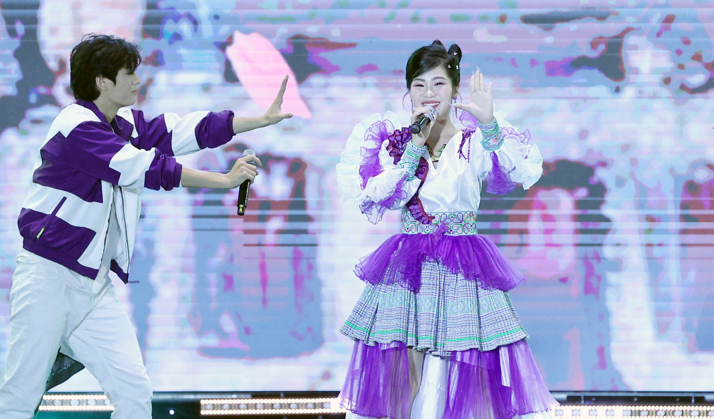 Các tiết mục nghệ thuật biểu diễn trong chương trình. Ảnh: Trọng Tài - Duy Phạm Các tiết mục nghệ thuật biểu diễn trong chương trình. Ảnh: Trọng Tài - Duy Phạm