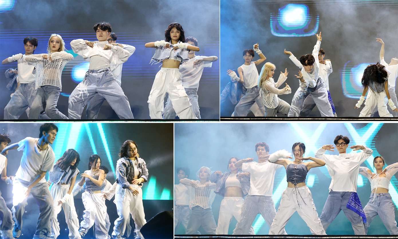 Khuấy đảo không khí của đêm nhạc 'Sóng Festival' 2023 có các nhóm nhảy của sinh viên các trường đại học.