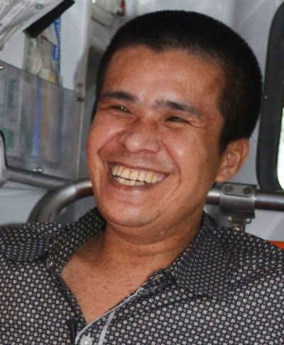 Nụ cười lạc quan của anh Hải